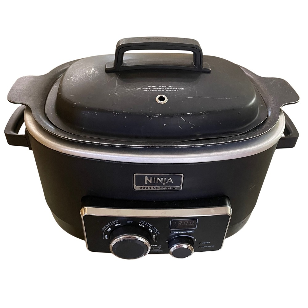 Ninja Cooking System 3-in-1 Slow Cooker Stovetop Oven Black MC701